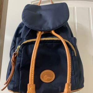 Dooney and Bourke navy nylon backpack